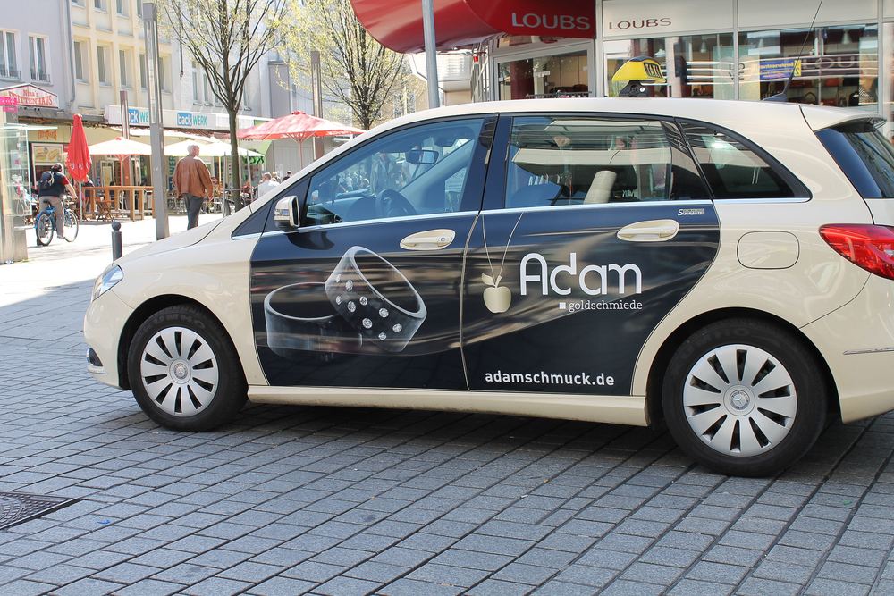 Door-Cover Außenwerbung am Taxi